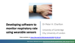 Developing software to monitor respiratory rate using wearable sensors