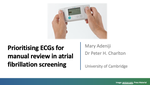 Prioritising ECGs for manual review in atrial fibrillation screening
